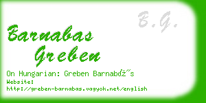 barnabas greben business card